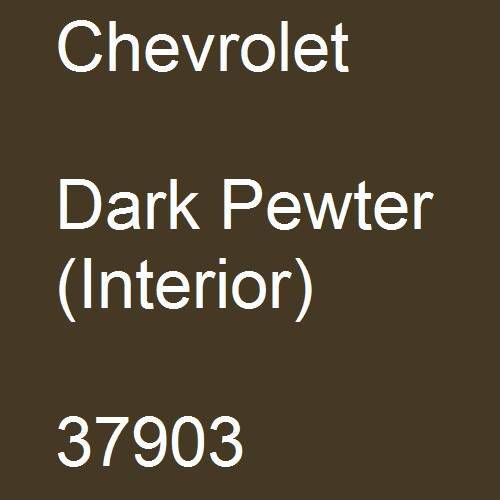 Chevrolet, Dark Pewter (Interior), 37903.